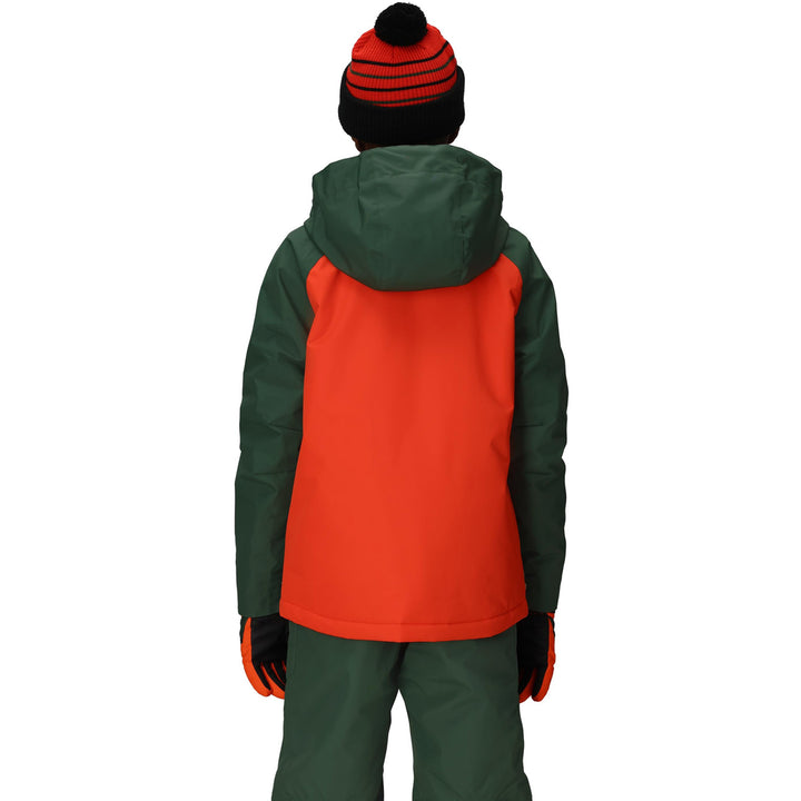 686 Geo Insulated Jacket - Boys' Moss Green Colorblock