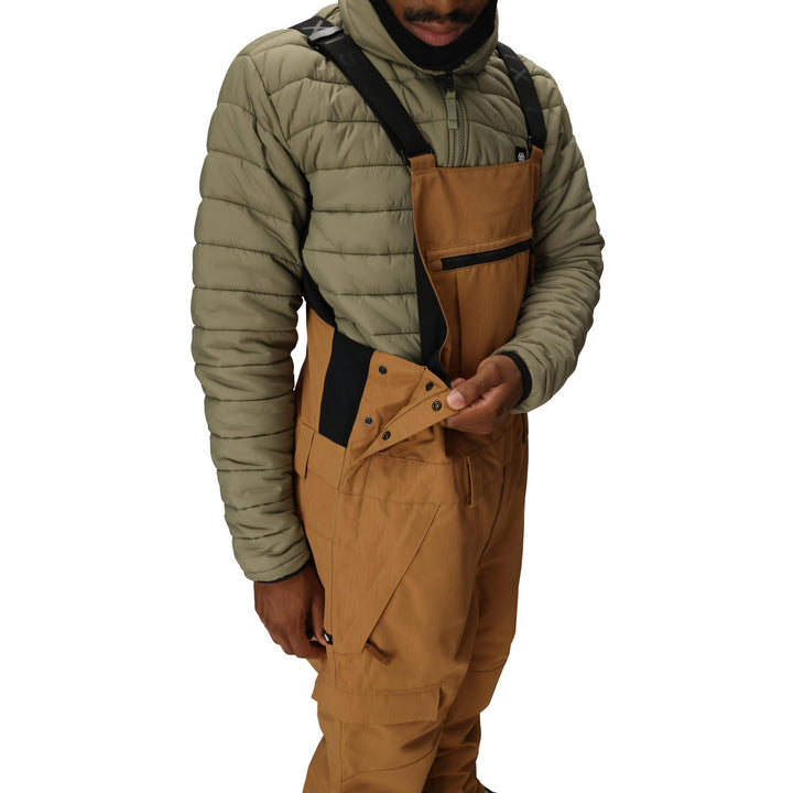 686 Hot Lap Insulated Bibs - Men's Caramel Ripstop