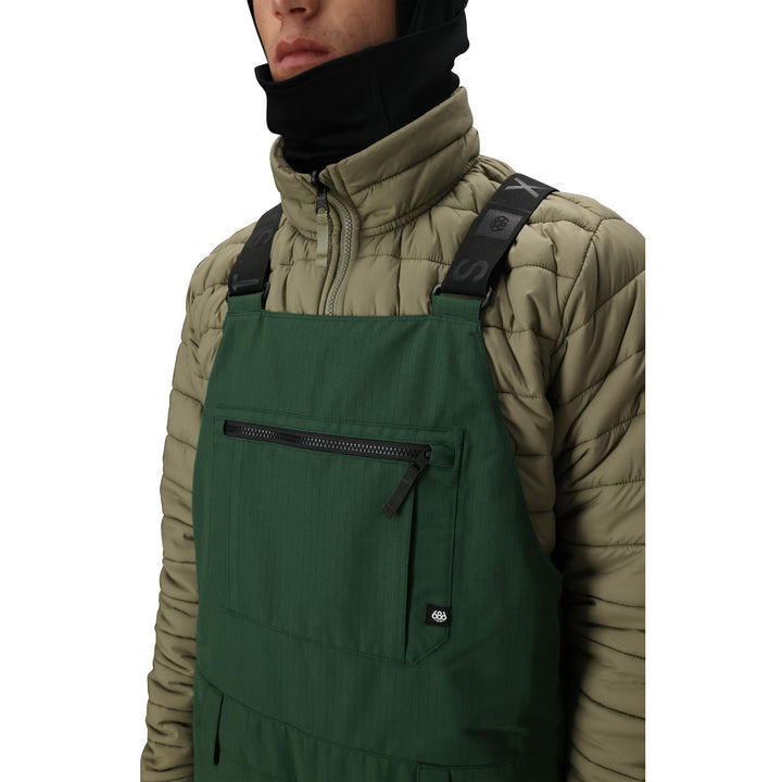 686 Hot Lap Insulated Bibs - Men's Moss Green Ripstop