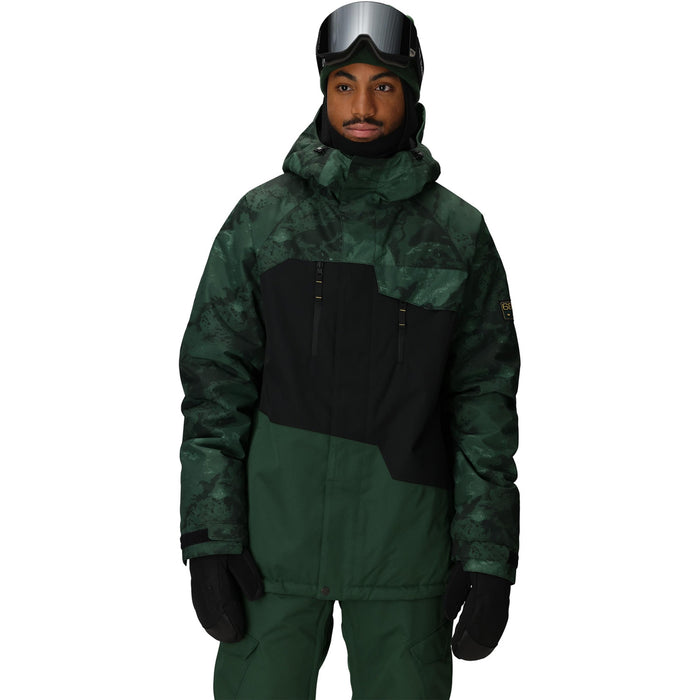 686 Geo Insulated Jacket - Men's Moss Green Colorblock