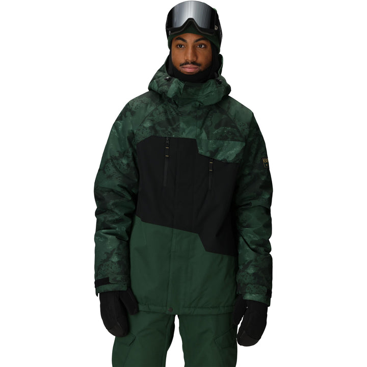 686 Geo Insulated Jacket - Men's Moss Green Colorblock