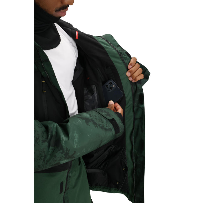 686 Geo Insulated Jacket - Men's Moss Green Colorblock