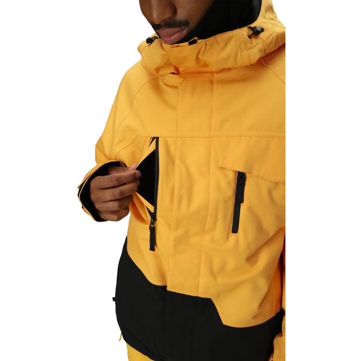 686 Geo Insulated Jacket - Men's Yellow Gold Colorblock