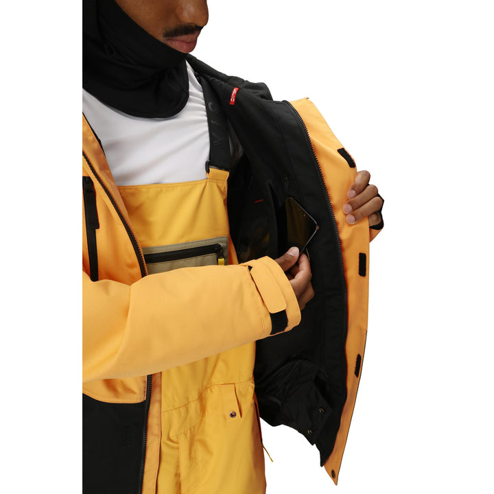 686 Geo Insulated Jacket - Men's Yellow Gold Colorblock