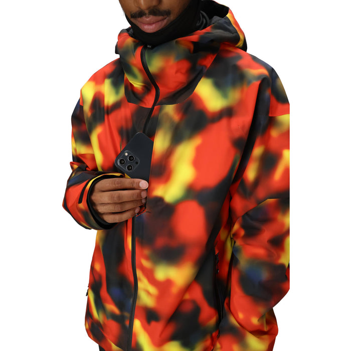 686 Gateway Shell Jacket - Men's Red Solar Print