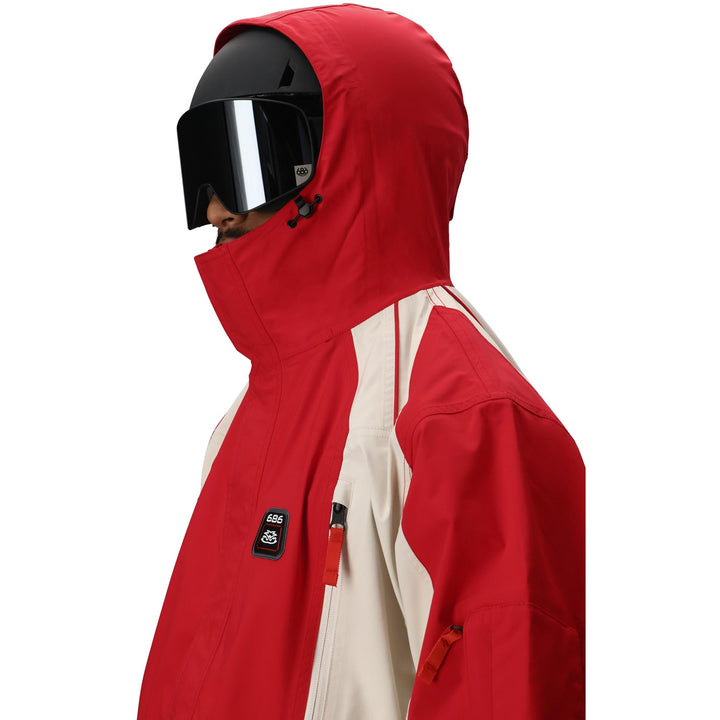 686 2002 X3 Shell Jacket - Men's True Red Colorblock