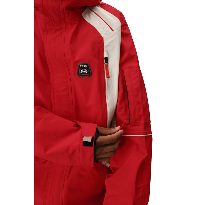 686 2002 X3 Shell Jacket - Men's True Red Colorblock