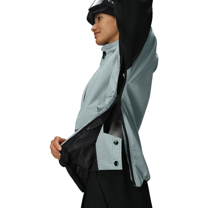 686 Outline Shell Anorak - Women's Dusty Marine Grid
