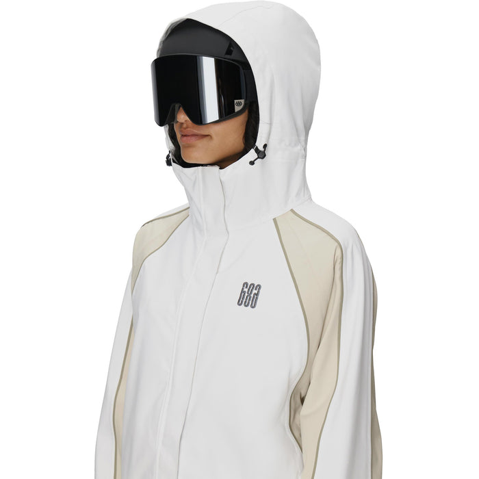 686 Hologram Shell Jacket - Women's White Colorblock