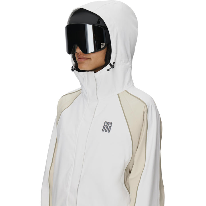 686 Hologram Shell Jacket - Women's White Colorblock