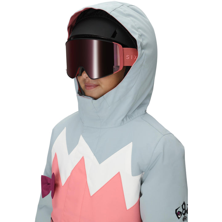 686 Snaggletooth Luna Insulated Jacket - Girls' Geranium Pink Colorblock