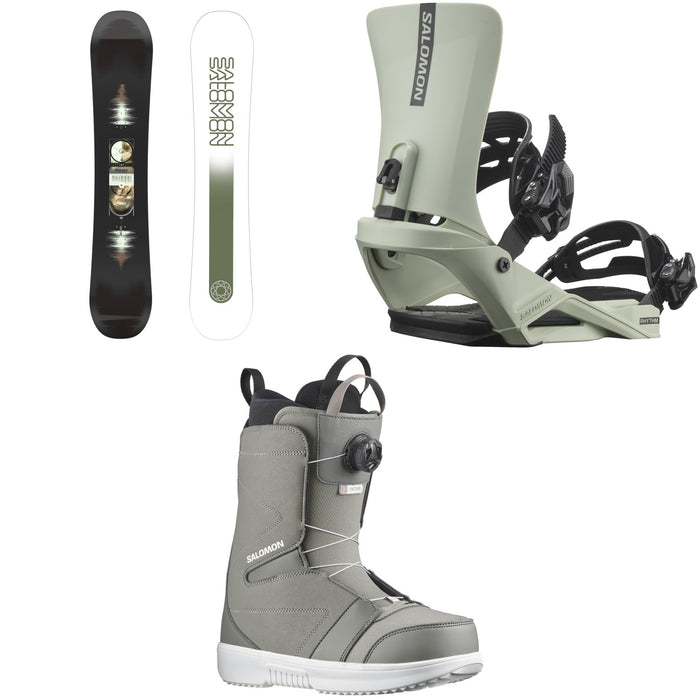 Salomon Pulse Snowboard + Rhythm Snowboard Bindings + Faction Boa Snowboard Boots 2026