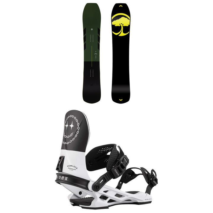Arbor Coda Snowboard + Hemlock Snowboard Bindings 2025