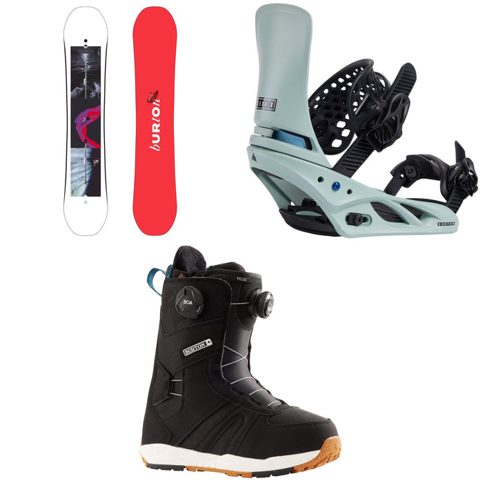 Burton Talent Scout Snowboard + Lexa X Snowboard Bindings + Felix Boa Snowboard Boots - Women's 2025
