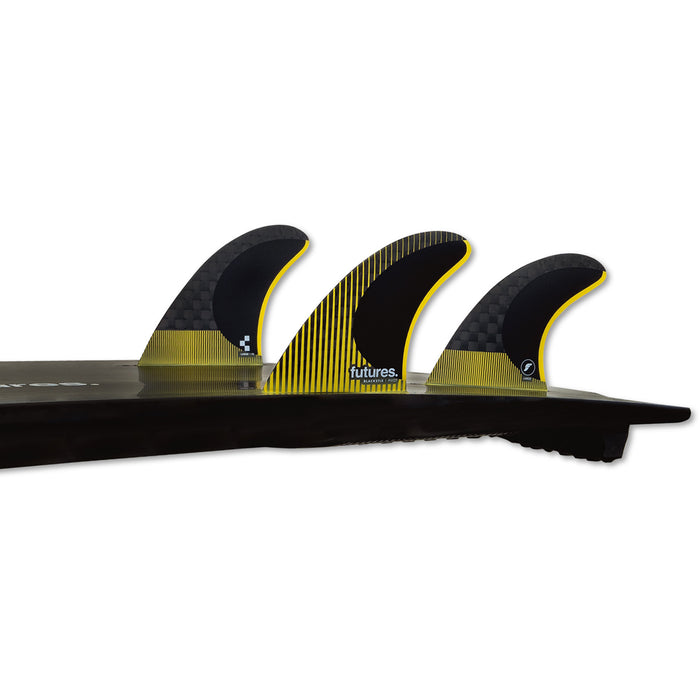 Futures P8 Blackstix Large Tri Fins Yellow