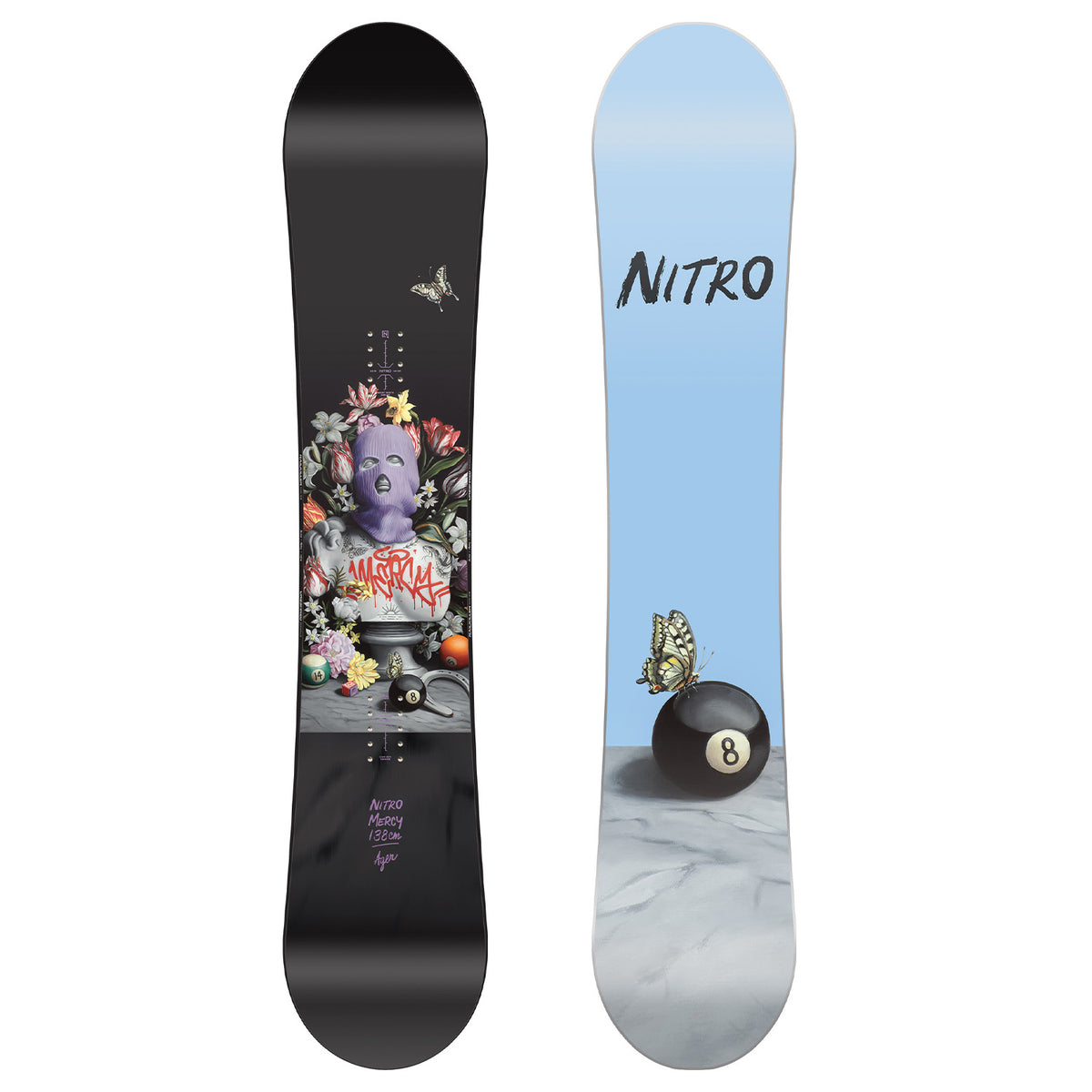 nitro mercy snowboard 2021 Women's 2022 Saint Bernard and is equipped with reliable Railkiller edges for extra grip and durability Nitro Women's Mercy Snowboard 2026