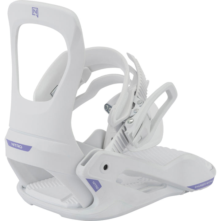 Nitro Charger Micro Snowboard Bindings - Kids' 2026 White