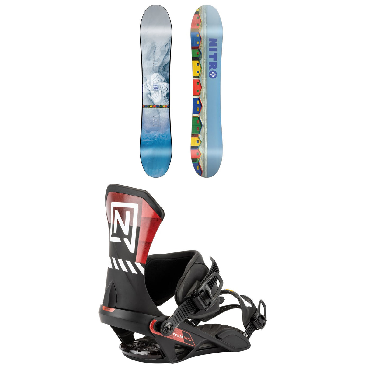 Nitro Santoku Snowboard + Team Pro Snowboard Bindings 2026