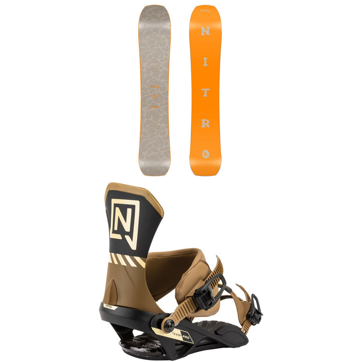Nitro Banker Snowboard + Team Pro Snowboard Bindings 2026