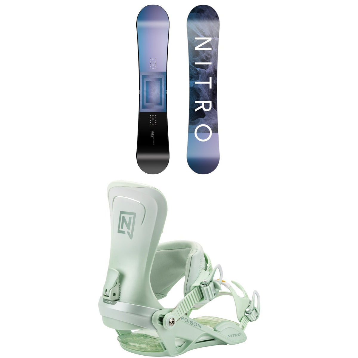 Nitro Fate Snowboard + Poison Snowboard Bindings - Women's 2026