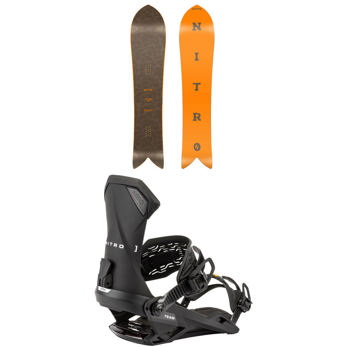Nitro FinTwin Snowboard + Team Snowboard Bindings 2026