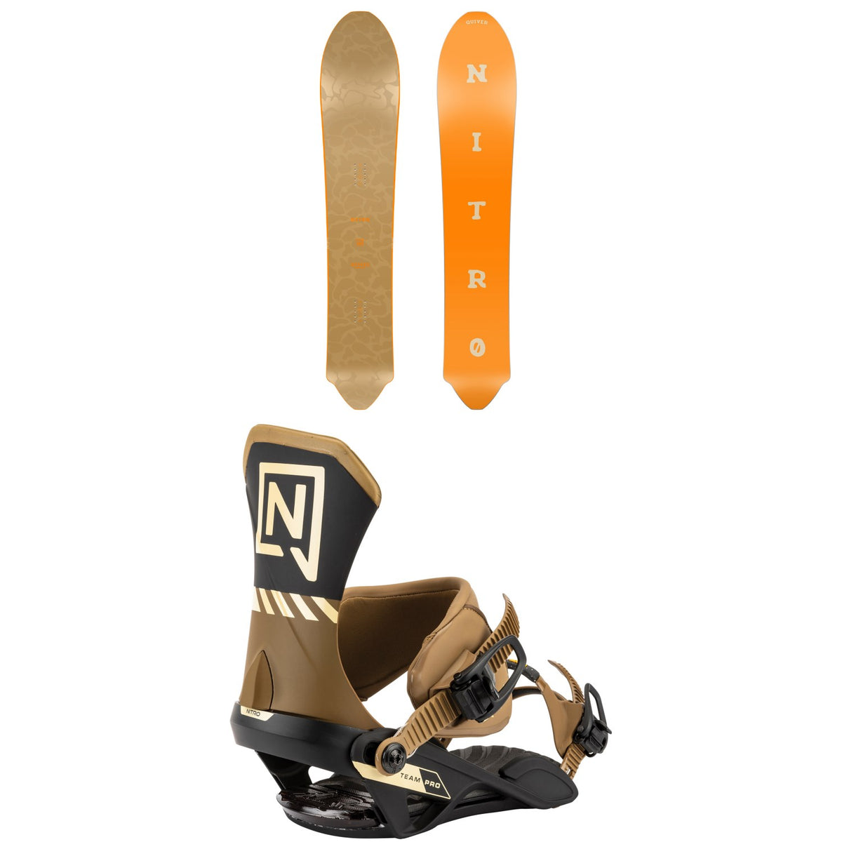 Nitro Pow Snowboard + Team Pro Snowboard Bindings 2026