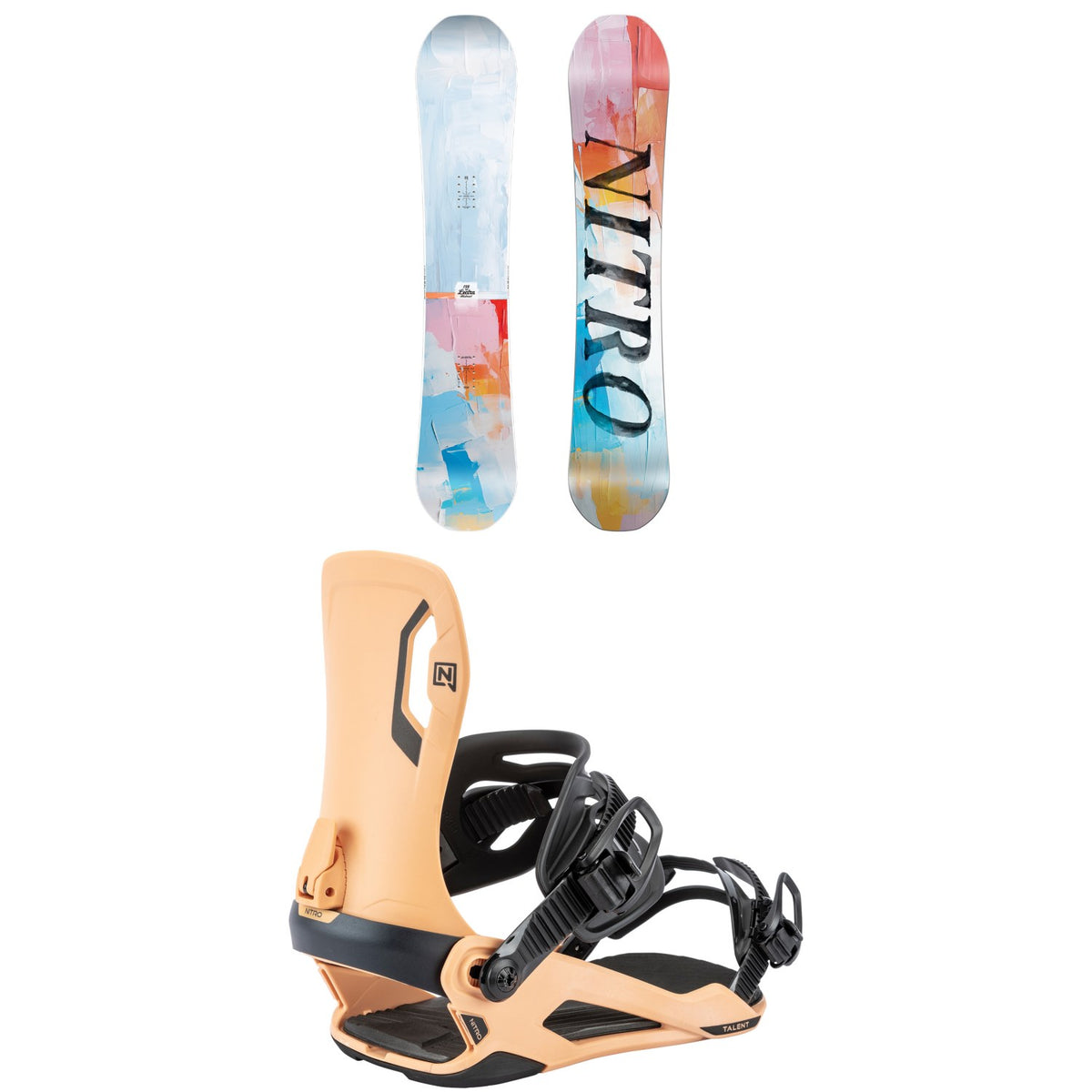 Nitro Lectra Abstract Snowboard + Talent Snowboard Bindings - Women's 2026