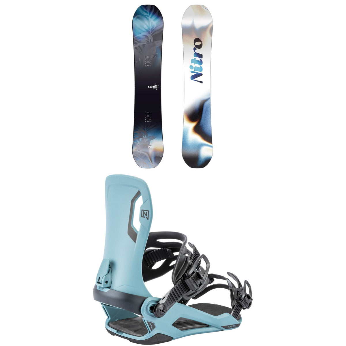 Nitro Lectra Leaf Cam-Out Snowboard + Talent Snowboard Bindings - Women's 2026