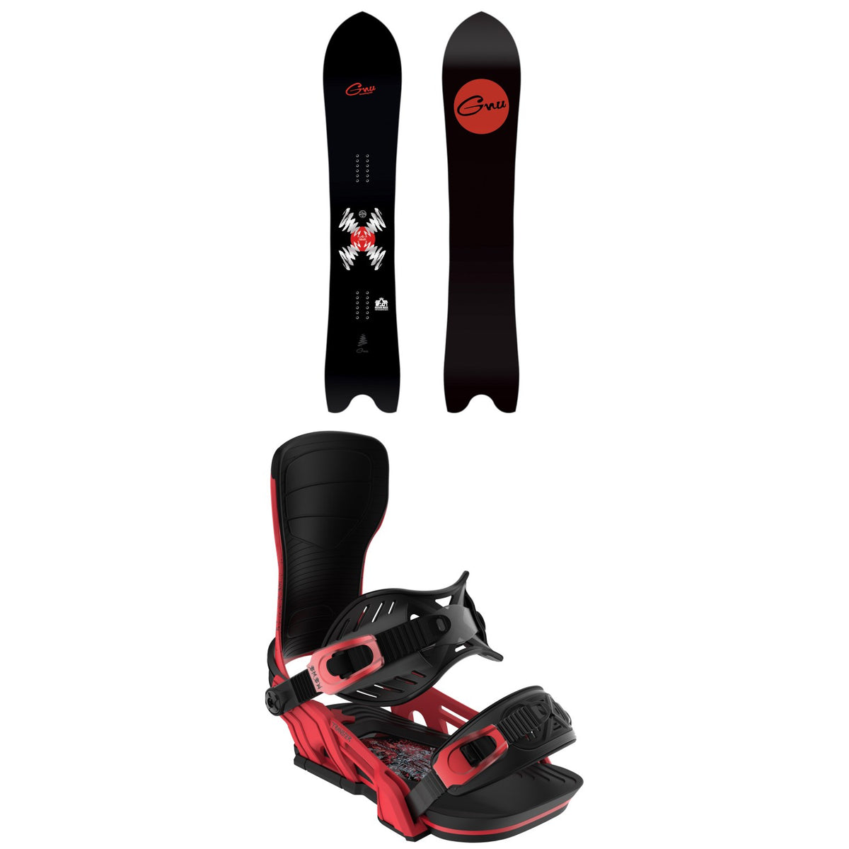 GNU Something GNU Snowboard + Bent Metal Transfer Snowboard Bindings 2026