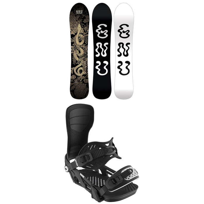 GNU Free Spirit C3 Snowboard + Bent Metal Stylist Snowboard Bindings - Women's 2026