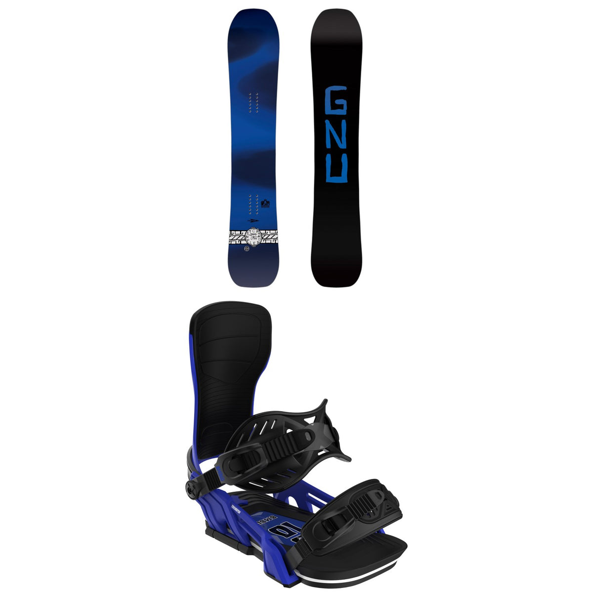 GNU Banked Country C3 Snowboard + Bent Metal Transfer Snowboard Bindings 2026