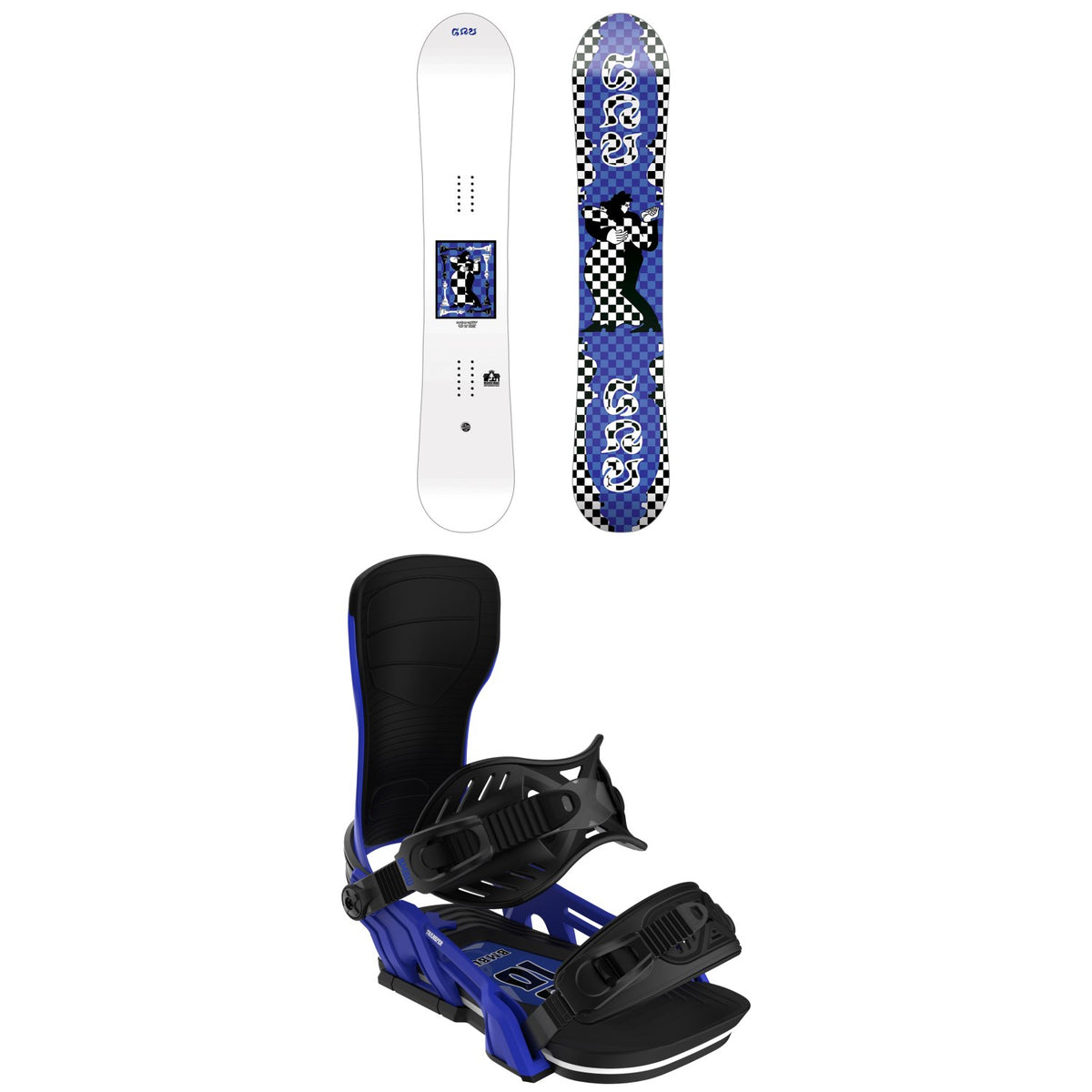 GNU 4x4 C3 Snowboard + Bent Metal Transfer Snowboard Bindings 2026