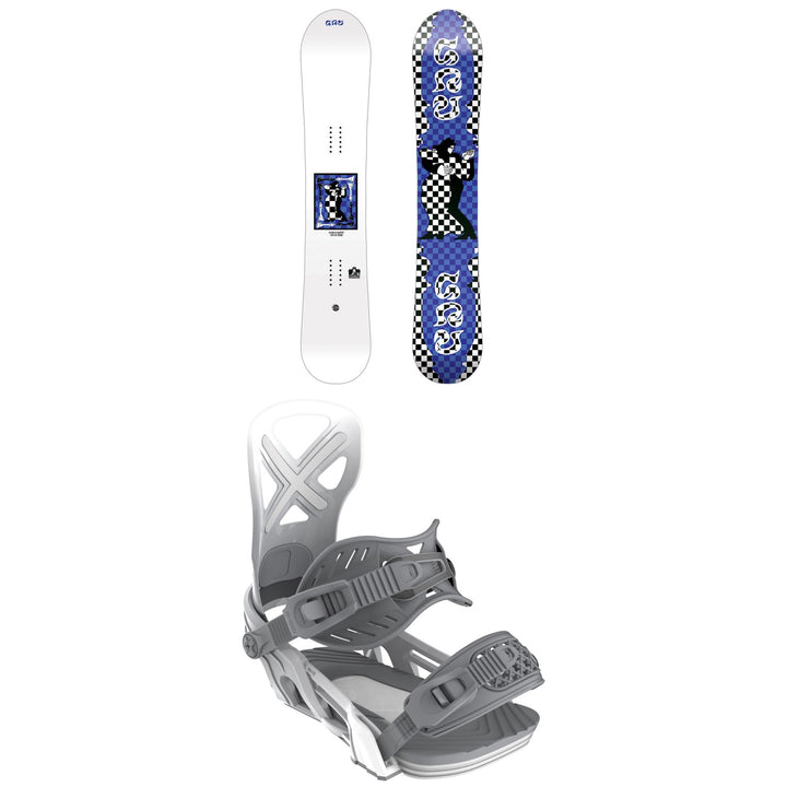 GNU 4x4 C3 Snowboard + Bent Metal Anvil Snowboard Bindings 2026