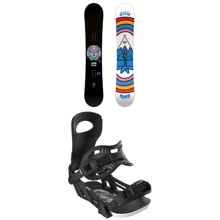 GNU Velvet C2 Snowboard + Bent Metal Metta Snowboard Bindings - Women's 2026