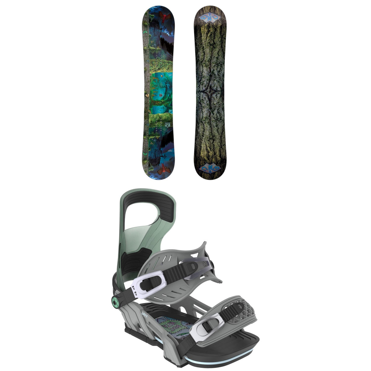 GNU Finest Asym C2X Snowboard + Bent Metal Logic Snowboard Bindings 2026