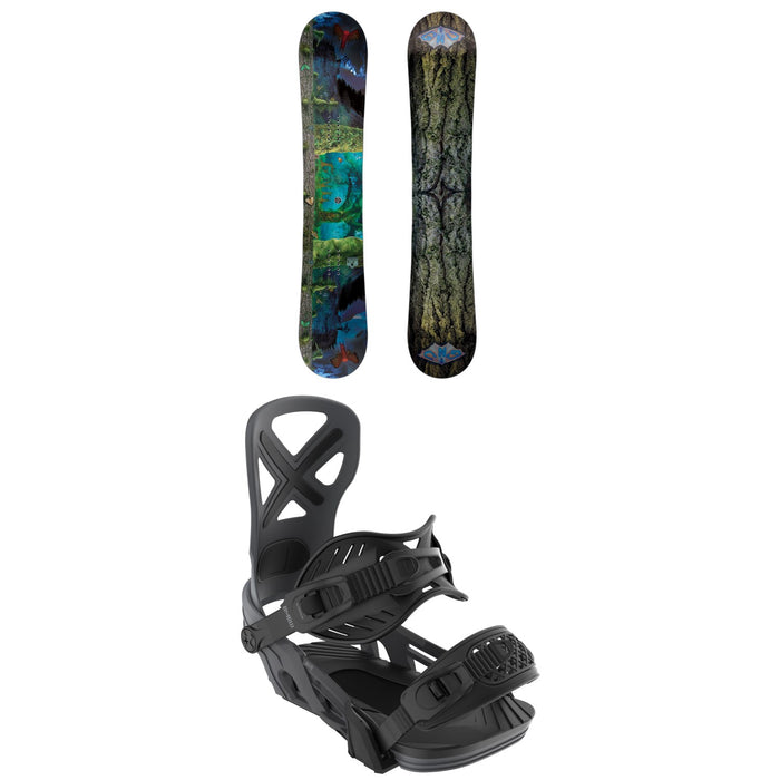 GNU Finest Asym C2X Snowboard + Bent Metal Anvil Snowboard Bindings 2026