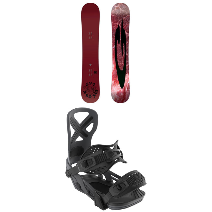 GNU Wagyu C3 Snowboard + Bent Metal Anvil Snowboard Bindings 2026