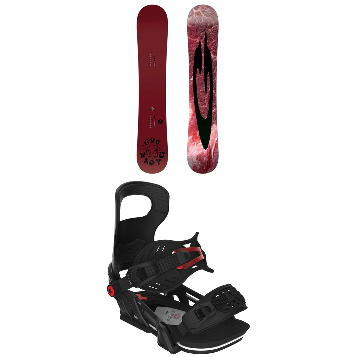 GNU Wagyu C3 Snowboard + Bent Metal Logic Snowboard Bindings 2026