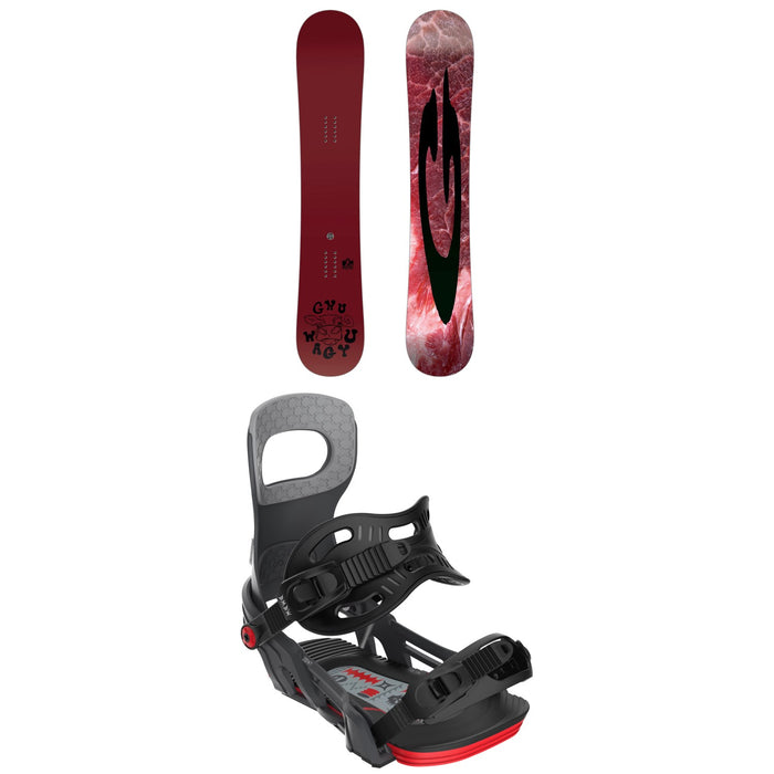 GNU Wagyu C3 Snowboard + Bent Metal Joint Snowboard Bindings 2026