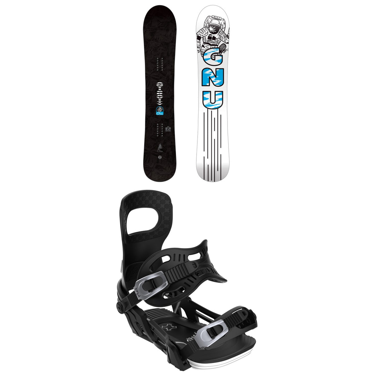 GNU Antigravity C3 Snowboard + Bent Metal Joint Snowboard Bindings 2026