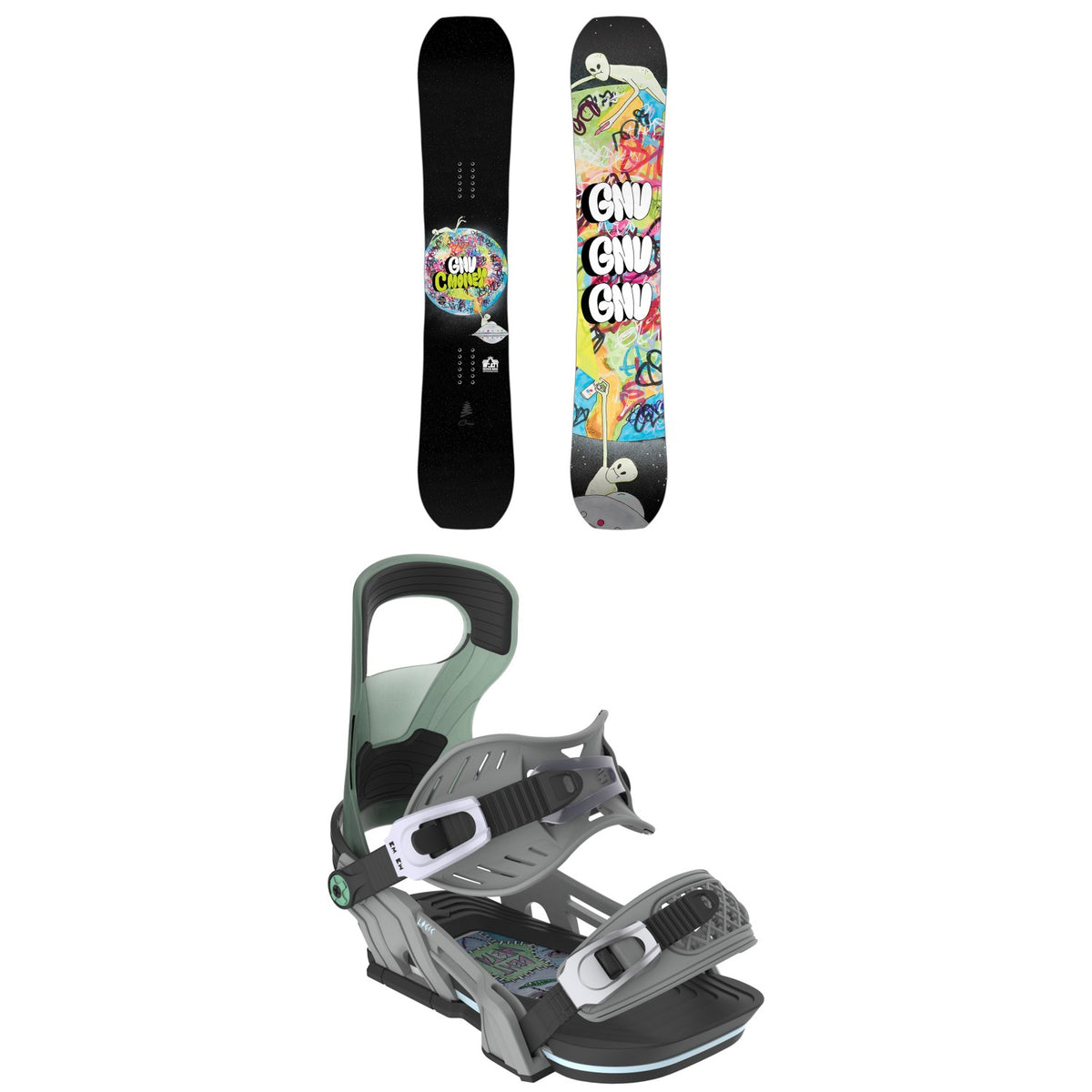 GNU C-Money C3 Snowboard + Bent Metal Logic Snowboard Bindings 2026