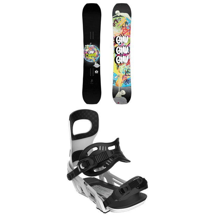 GNU C-Money C3 Snowboard + Bent Metal Joint Snowboard Bindings 2026