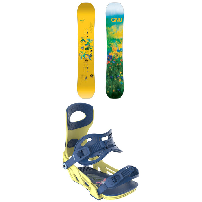GNU Gloss-C C3 Snowboard + Bent Metal Metta Snowboard Bindings - Women's 2026