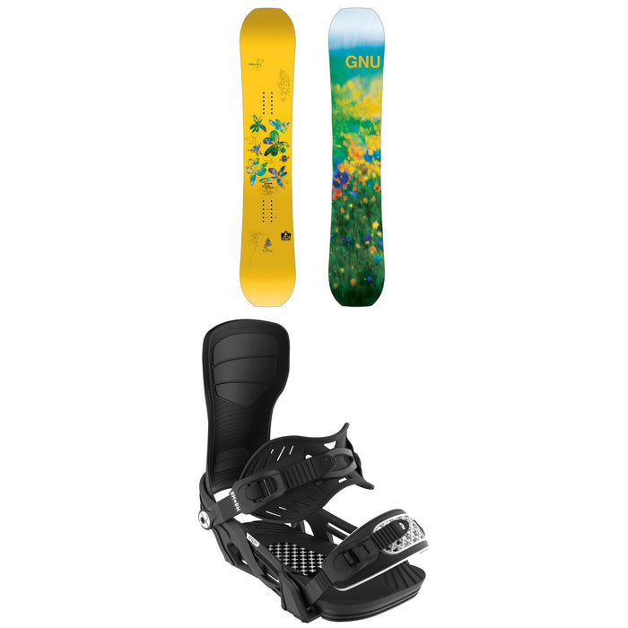 GNU Gloss-C C3 Snowboard + Bent Metal Stylist Snowboard Bindings - Women's 2026