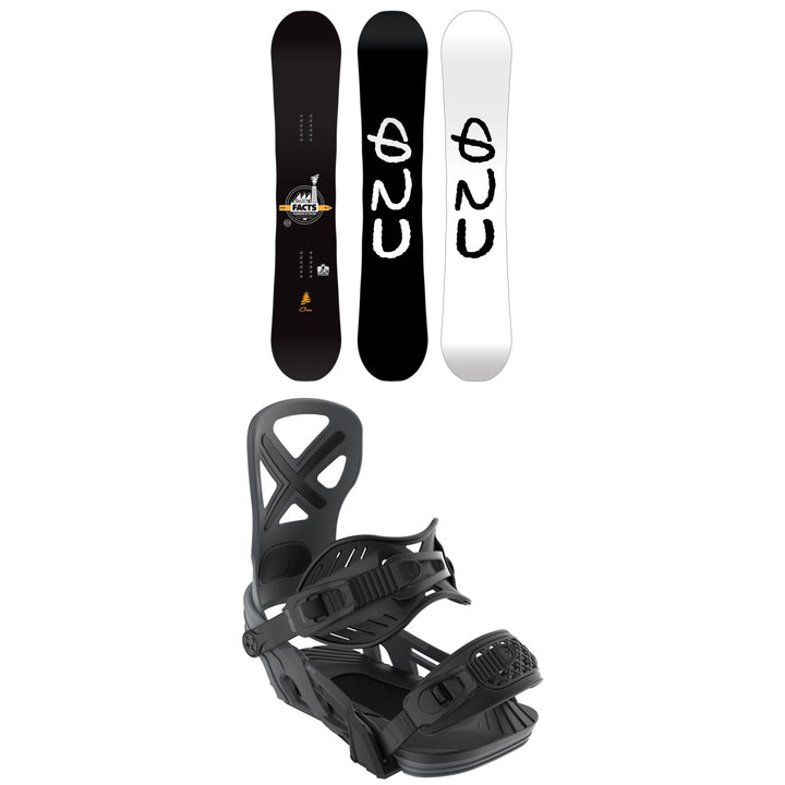 GNU Facts BTX Snowboard + Bent Metal Anvil Snowboard Bindings 2026