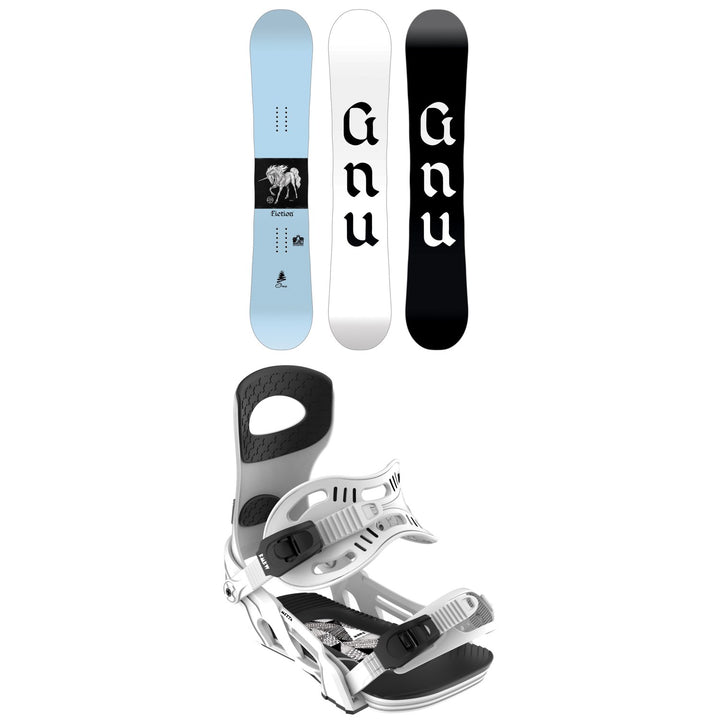 GNU Fiction BTX Snowboard + Bent Metal Metta Snowboard Bindings - Women's 2026