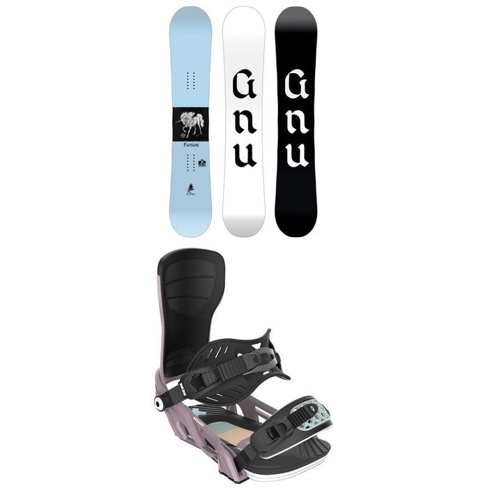 GNU Fiction BTX Snowboard + Bent Metal Stylist Snowboard Bindings - Women's 2026