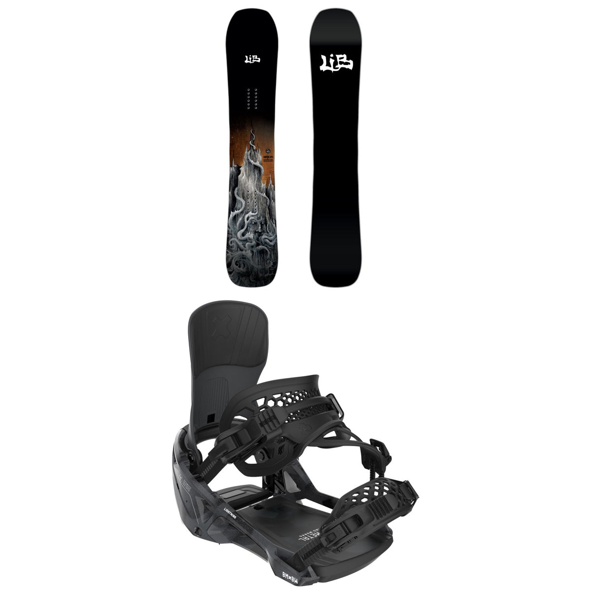 Lib Tech Skunk Ape C2X Snowboard + Bent Metal Lightning Supermatic Snowboard Bindings 2026