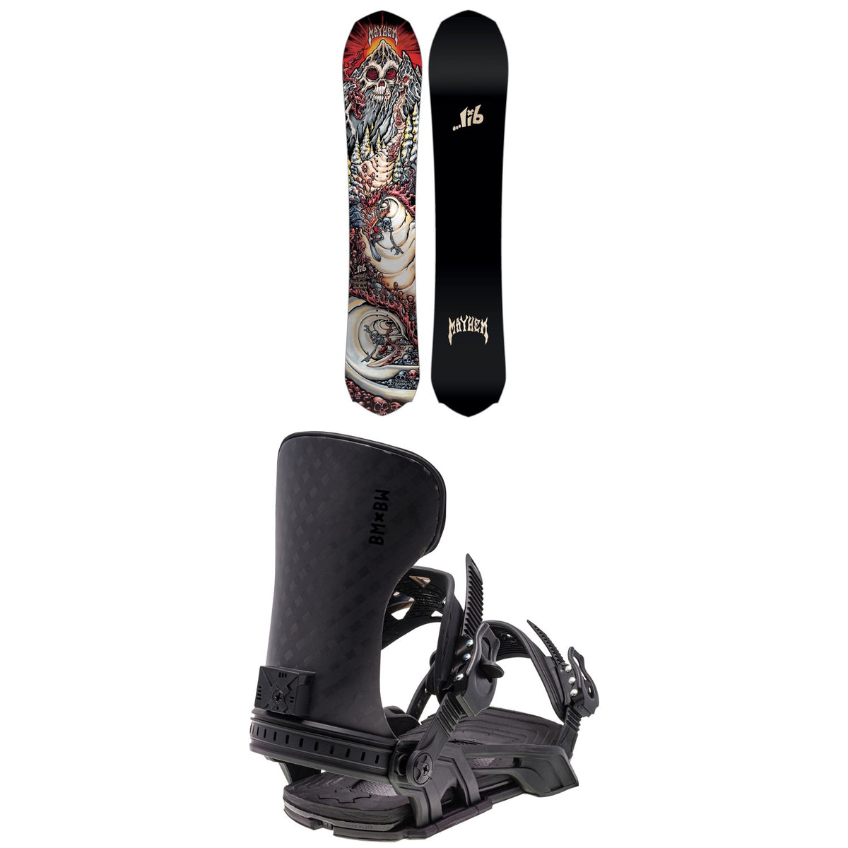 Lib Tech Mayhem Rocket C3 Snowboard + Bent Metal Solution Snowboard Bindings 2026