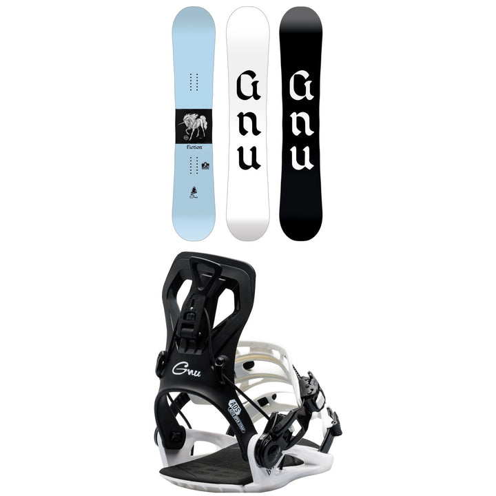 GNU Fiction BTX Snowboard + B-Real Snowboard Bindings - Women's 2026
